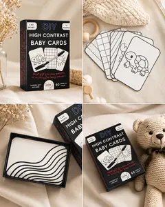DIY High Contrast Baby Cards, Baby & Maternity Gift Set, Early Development Visual Stimulation Accessory