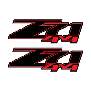 Z71 4x4 Truck Decals  Stickers for 1500 2500  / Red
