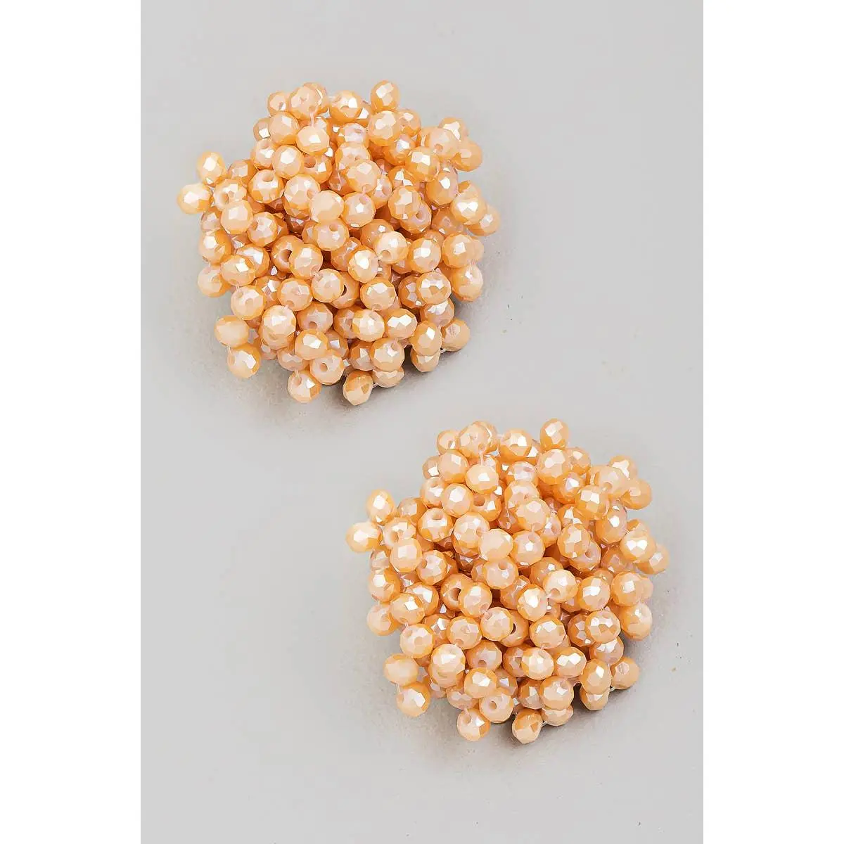 Cluster Beaded Stud Earrings - Classic Design with Beaded Cluster and Elegant Finish