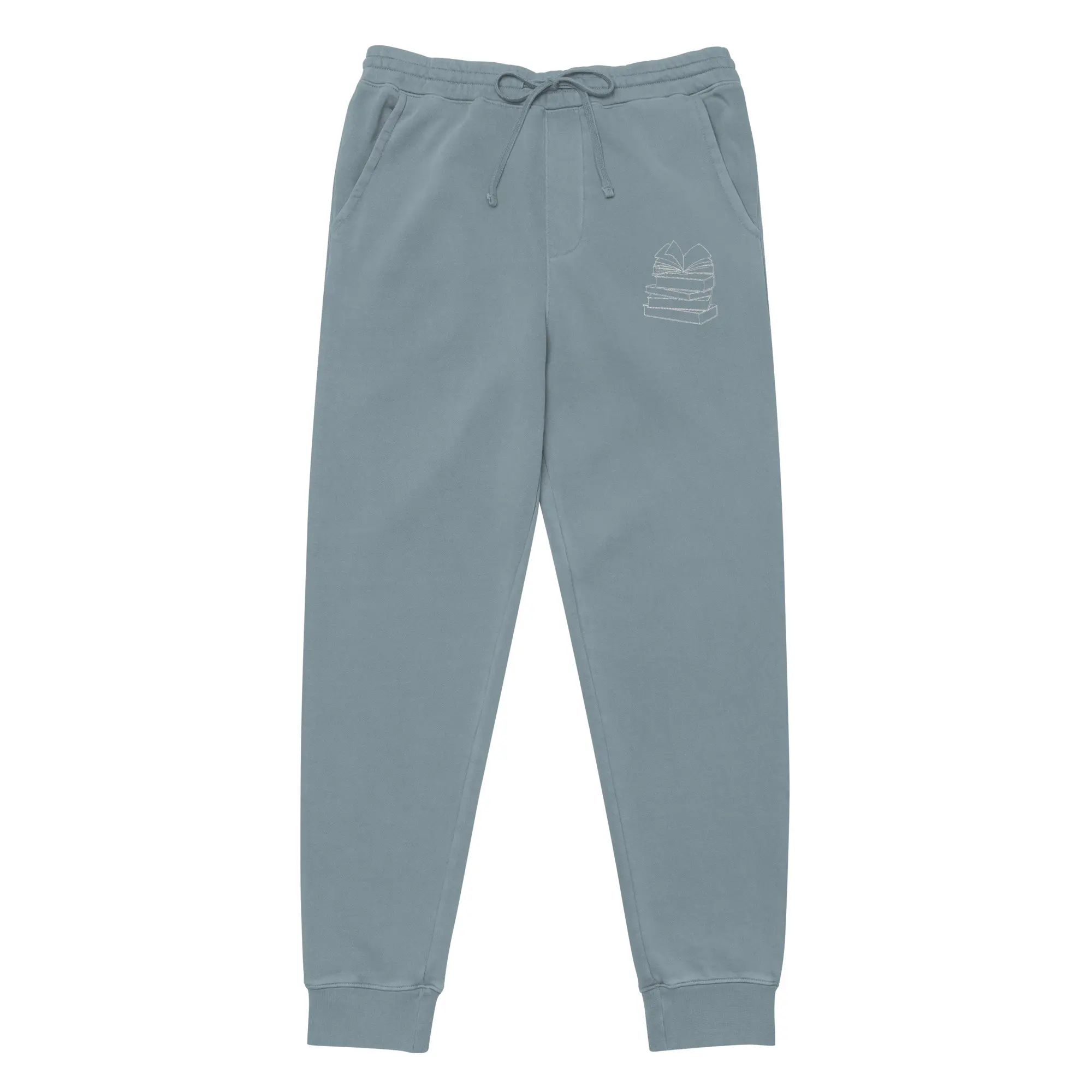 No Shelf Control Embroidered Pigment Dyed Sweatpants | Bookish, BookTok, Gifts for Readers, Book stack, books