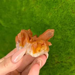 Tangerine Quartz / Orange Quartz Cluster from Corinto, Minas Gerais