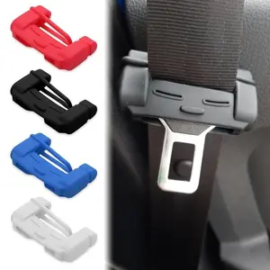 Universal Car Seat Belt Buckle Clip Protector Silicone Interior Button Case Anti-Scratch Cover Safety Accessories Car Seat Attachment