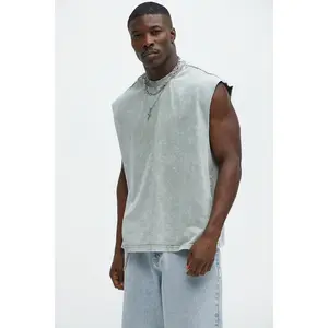 Relaxed Vintage Wash Heavyweight Muscle Tee - Sage