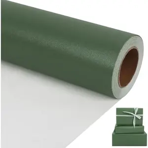 Dark Green Matte Wrapping Paper, 17 Inches X 27.2  (38.5 sq.ft.) Solid Color Pearly-Lustre Paper Roll for Christmas Birthday  Shower Wedding  Wrap