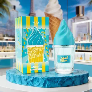 Ice Cream Island Bless Women's Perfume, 100ML Long-Lasting Floral Fragrance, Tropical Fruits, Blossom, Lily of the Valley, Ideal Gift