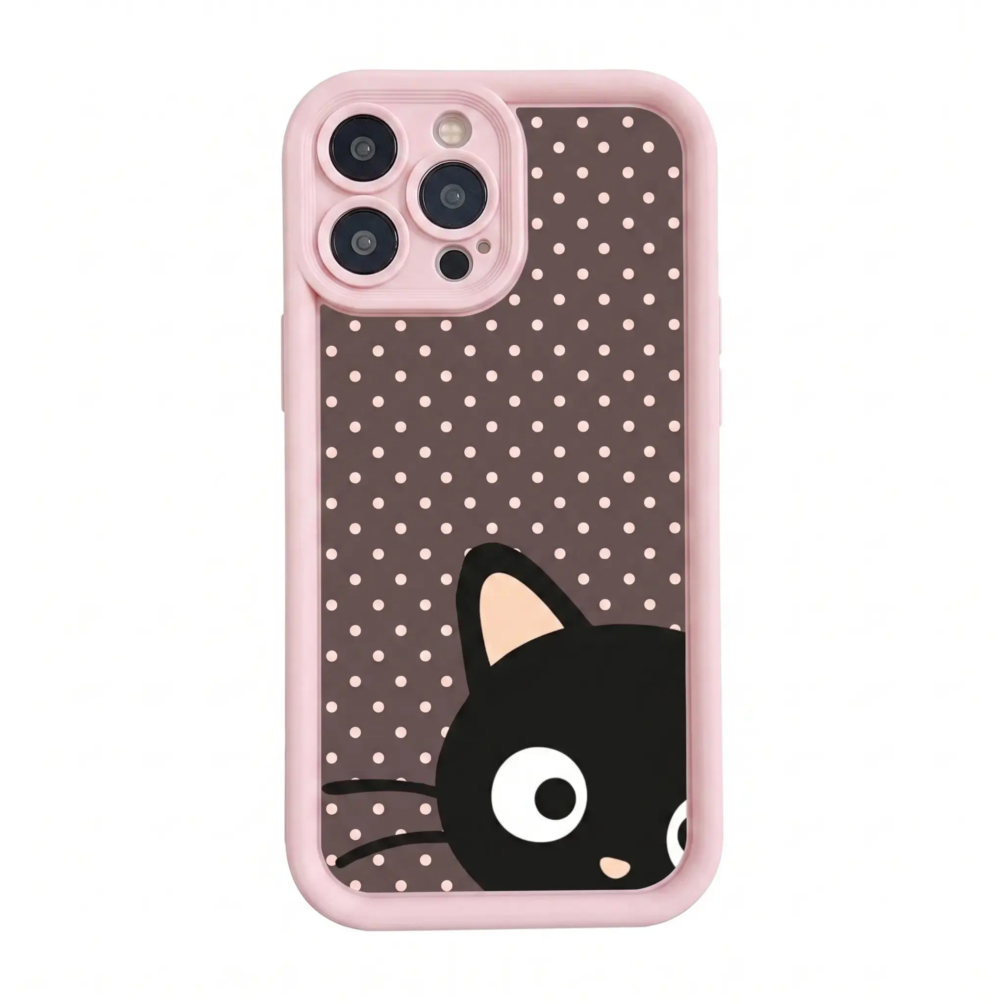 Kawaii Chococat Cartoon Phone Case for iPhone 17/16/15/14/13/12/11 Pro Max, Dual TPU Shock-Absorbing Protective Cover, Cute Cat Aesthetic Shell with Raised Camera & Screen Edges to Reduce Scratches from Daily Use & Minor Collisions (Gift Option)