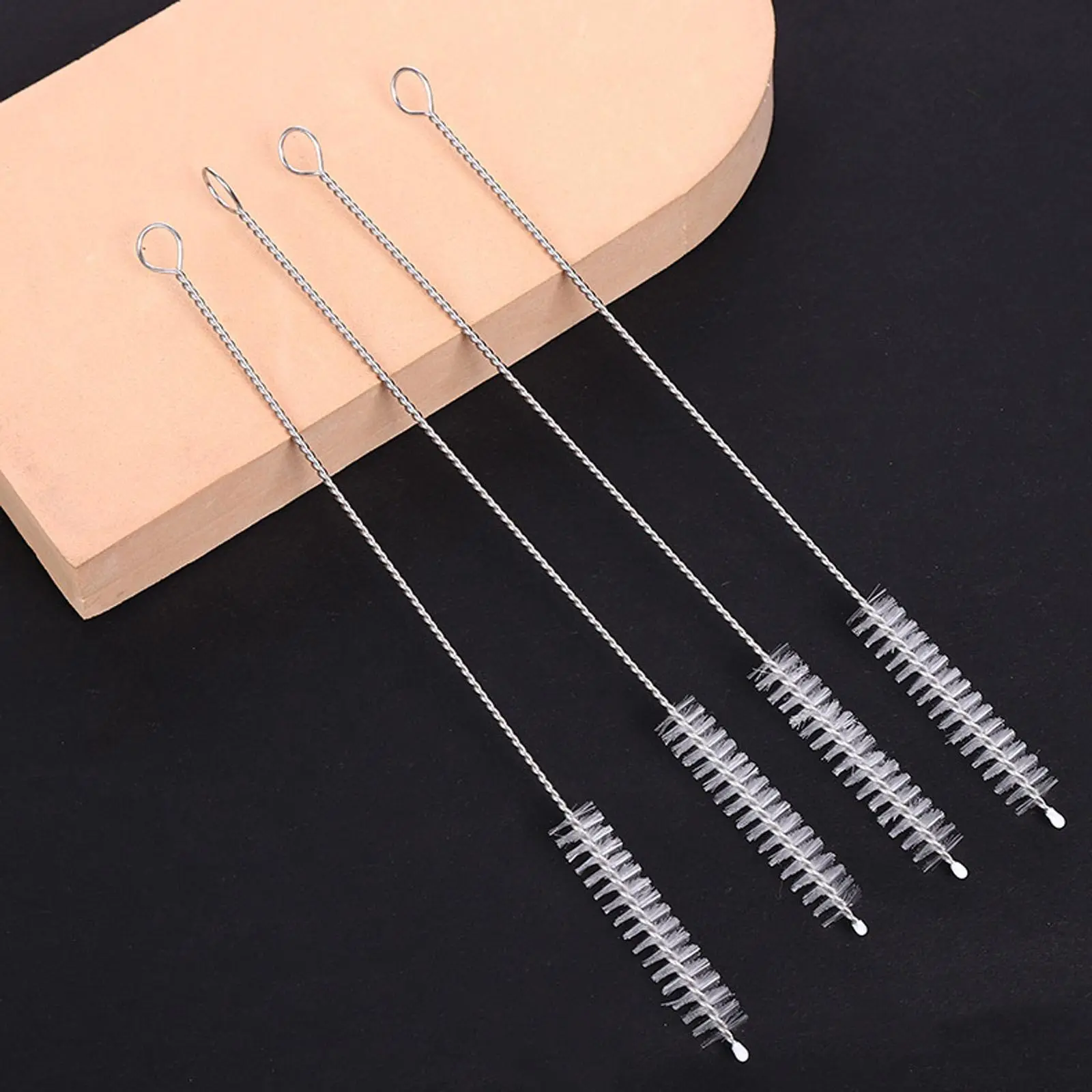 10pcs Long Handle Straw Brush, Stainless Steel Flexible Reusable Straw Cleaning Brush, Household Cleaning Tool, Home Cleaning Tool, House Cleaning Tools