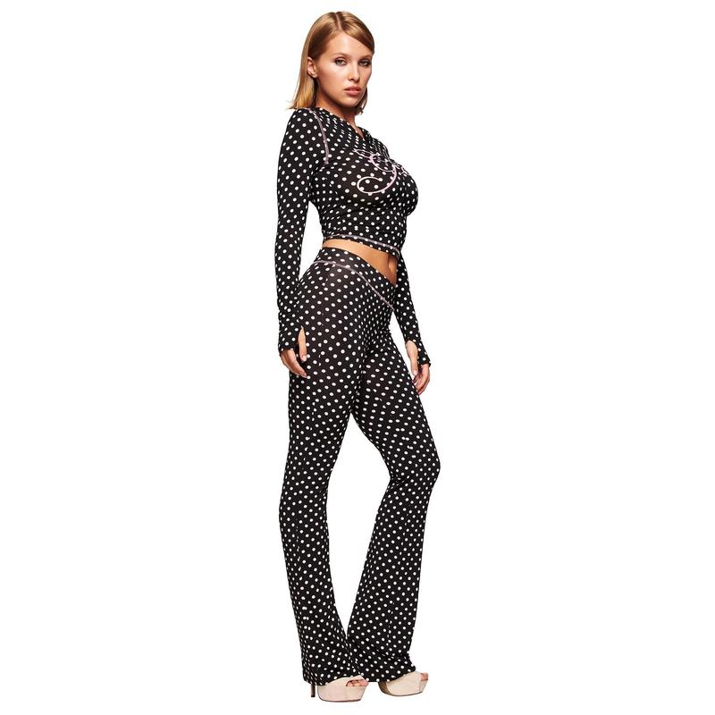 BLARE HOODIE - BLACK POLKA DOT