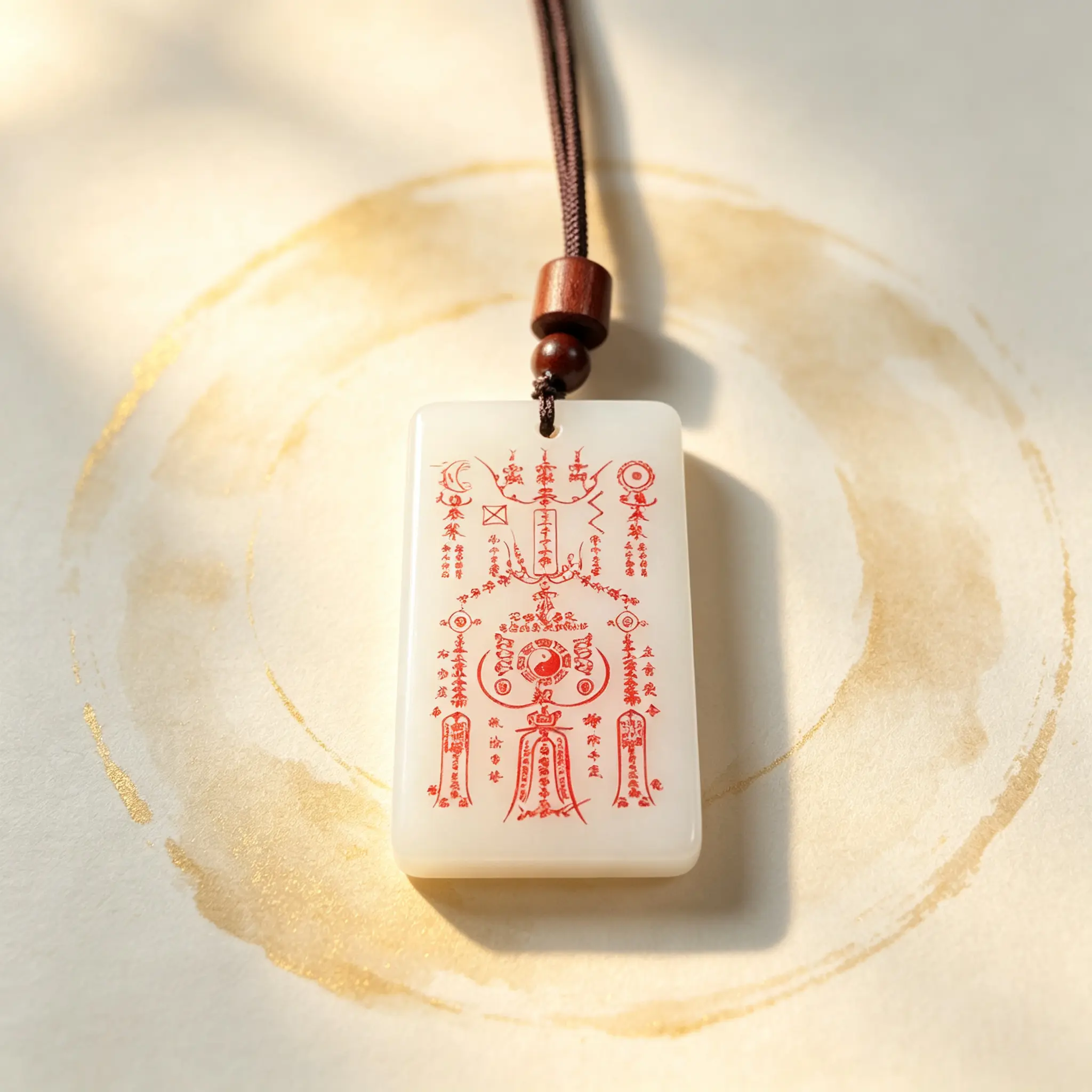 Unisex Ancient Design Spiritual Style Costume Necklace - Classic Taoist Symbol Talisman Pendant, Traditional Taoist Beliefs Jewelry, Guardian Against Negative Energy Daily Chain Accessory, Costume Necklaces