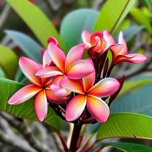 5 Plumeria Rubra Flowering Shrub Seeds for Planting - Rare Perennial Flowers
