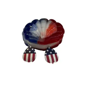 Merica Handmade Resin Seashell Box Organizer