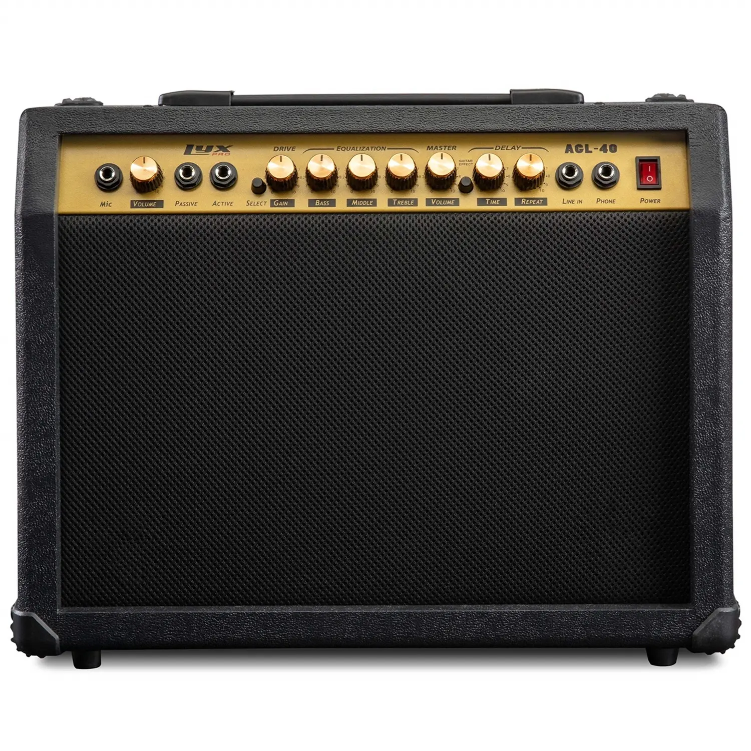 LyxPro 40W Electric Guitar Amplifier - 8" 4-Ohm Speaker, Microphone Inputs & More Music Accessory for Musical Instruments