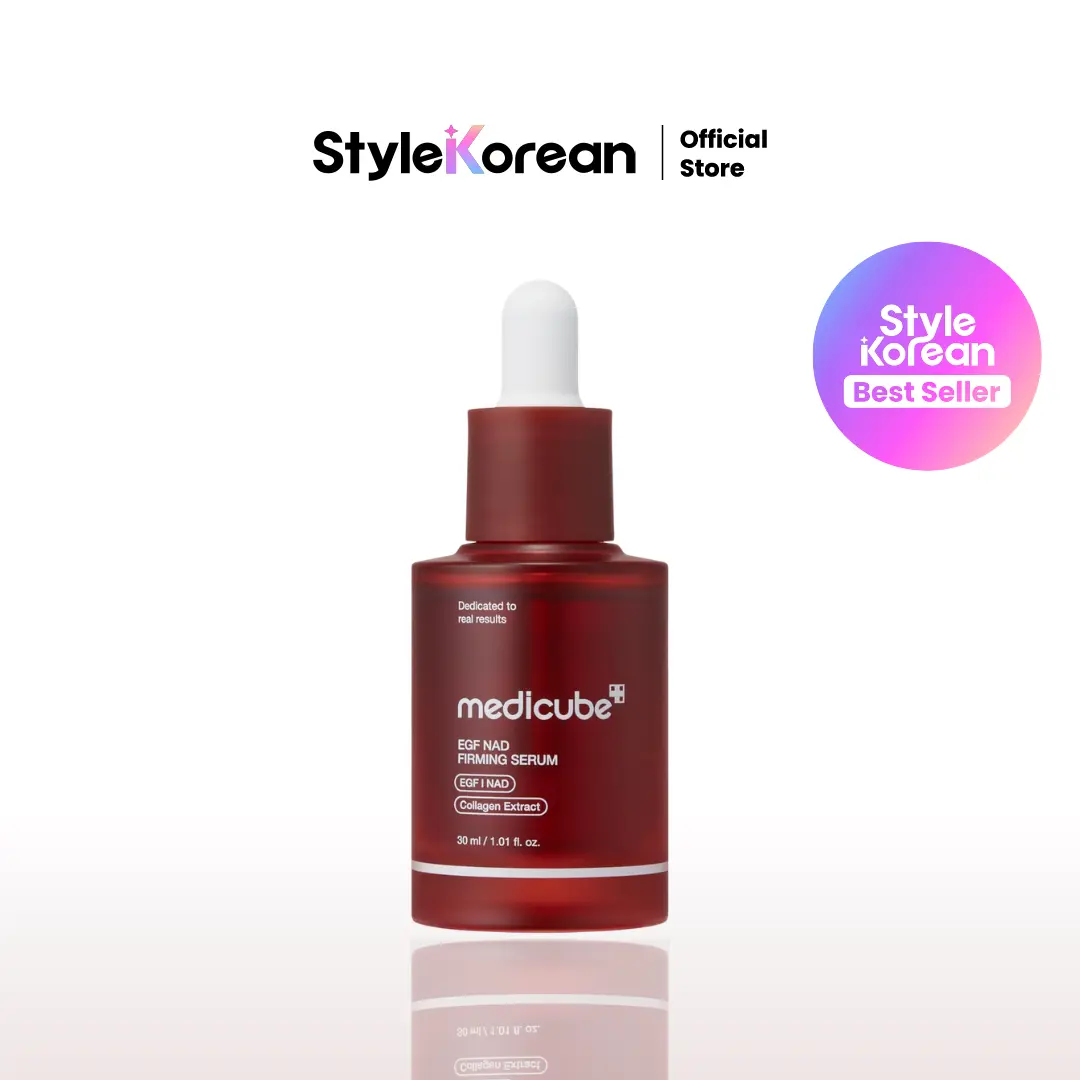 [Official Medicube Partner] EGF NAD Firming Serum 30ml- Anti-Aging Serum with EGF Peptide, NAD+ & Collagen | Wrinkle Appearance, Elasticity & Pore Care