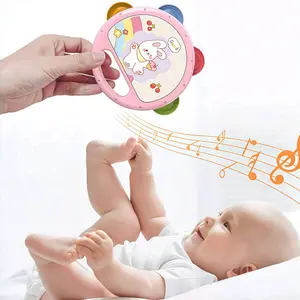 Baby Rattle Drum Set, Early Education Music Toy Rattle Maracas Sensory for Infants & Toddlers, Safe Non-Toxic Material, Perfect Gift for Newborns & Babies