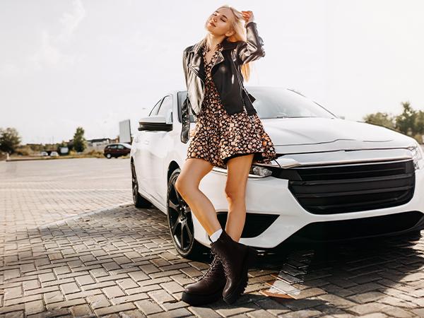 DREAM PAIRS Chunky Non-Slip Combat Ankle Boots