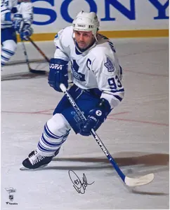 Doug Gilmour Toronto Maple Leafs Autographed 16" x 20" White Jersey Skating Photograph - Fanatics Authentic Certified
