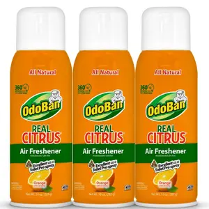 10 oz. Orange Real Citrus Air Freshener Spray, Natural Air Freshener for Home, Room Deodorizer and Toilet Spray (3-Pack)