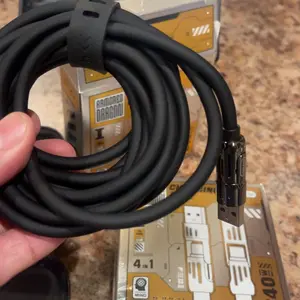 Product Review of MFish Armored Dragon I 4-in-1 Multi 240W Fast Charging super Liquid Silicone Cable with USB A Type C Lightning for iPhone17&Samsung Laptops  Charger from J**1