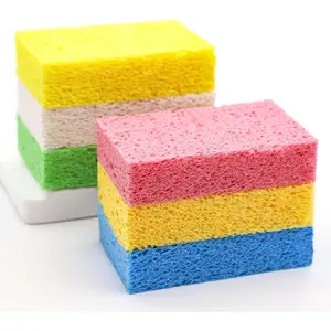Cellulose Sponges,Heavy Duty Scrub Kitchen Sponge,Clean Tough Messes Without  Sponges Kitchen(6 Pack, Thick)