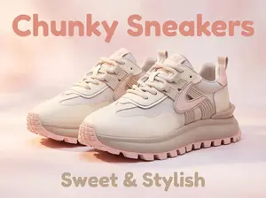Women Retro Commute Chunky Sole Sneakers Breathable Platform Walking Shoes Black White Casual Cushion Trainers