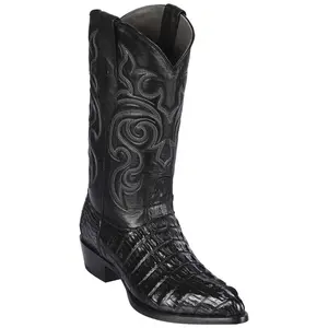 Los Altos Men's Genuine Caiman Tail Western Cowboy Boots J-Toe Handmade