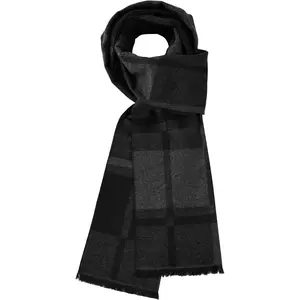 Buauty Winter Scarf for Men Long Warm Soft Cashmere Feel Classic Scarves Striped Plaid Tassel Scarfs Holiday Gift Mens