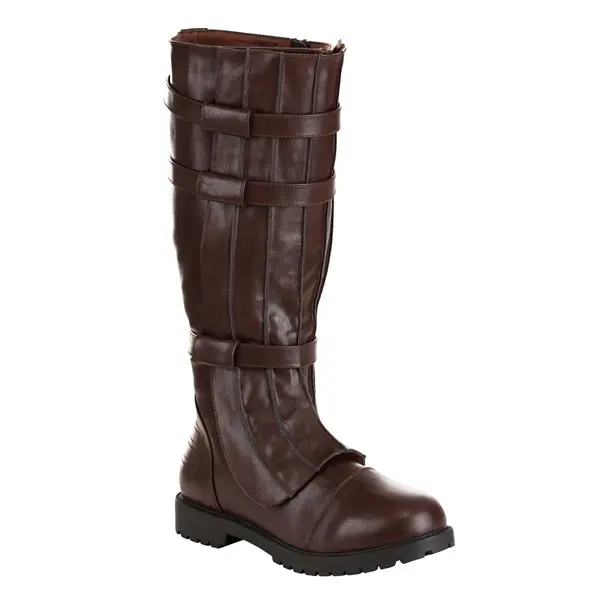 Men's Brown Boots with Straps