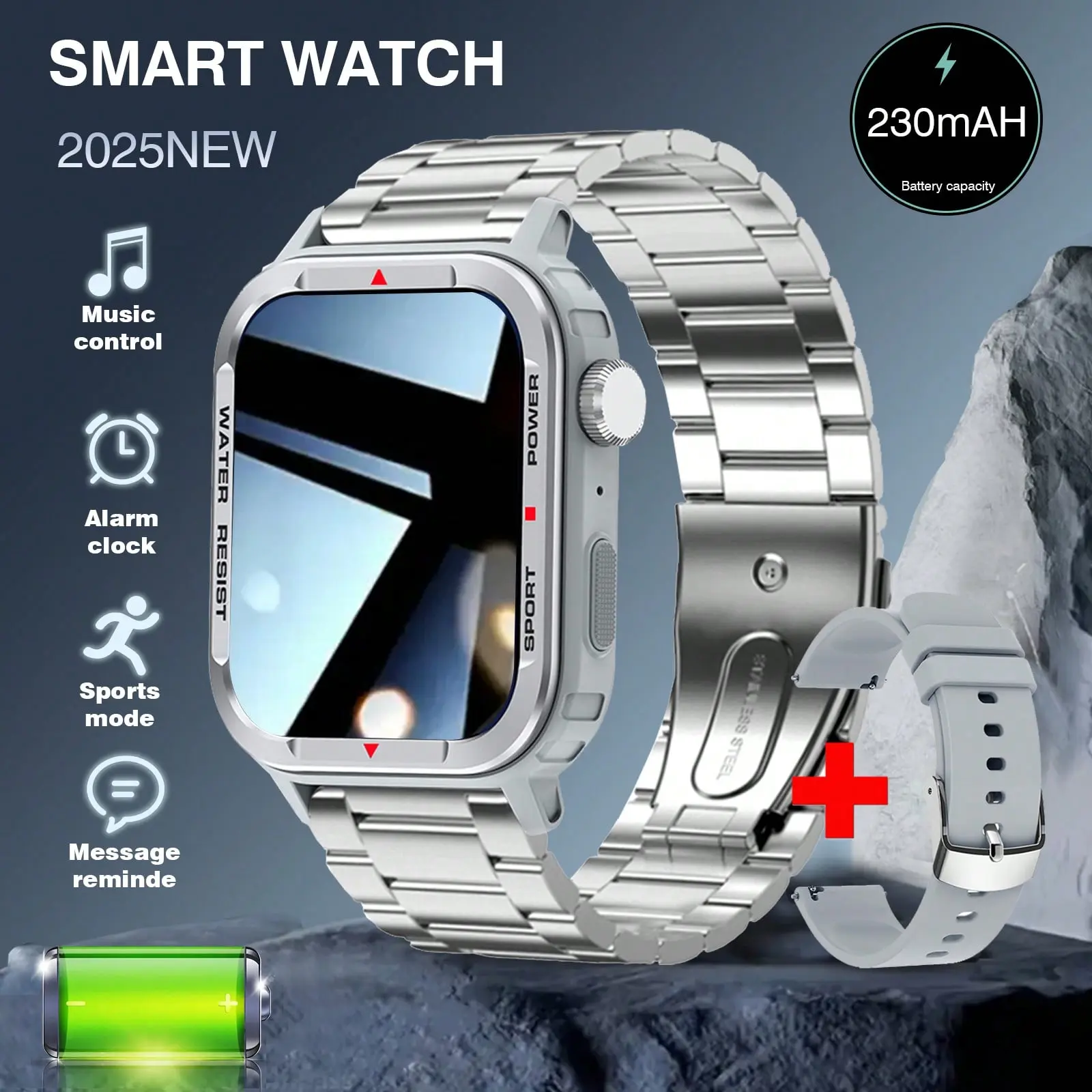 Smart Watch, Wireless Calling Fitness Tracker for Men Women, HD Touch Screen Smartwatch with Heart Rate/Blood oxygen/Blood Pressure Monitoring, Sleep Monitor, Sports Modes, Message Reminder, Voice Assistant, Music Control, Remote Photo, Weather Display