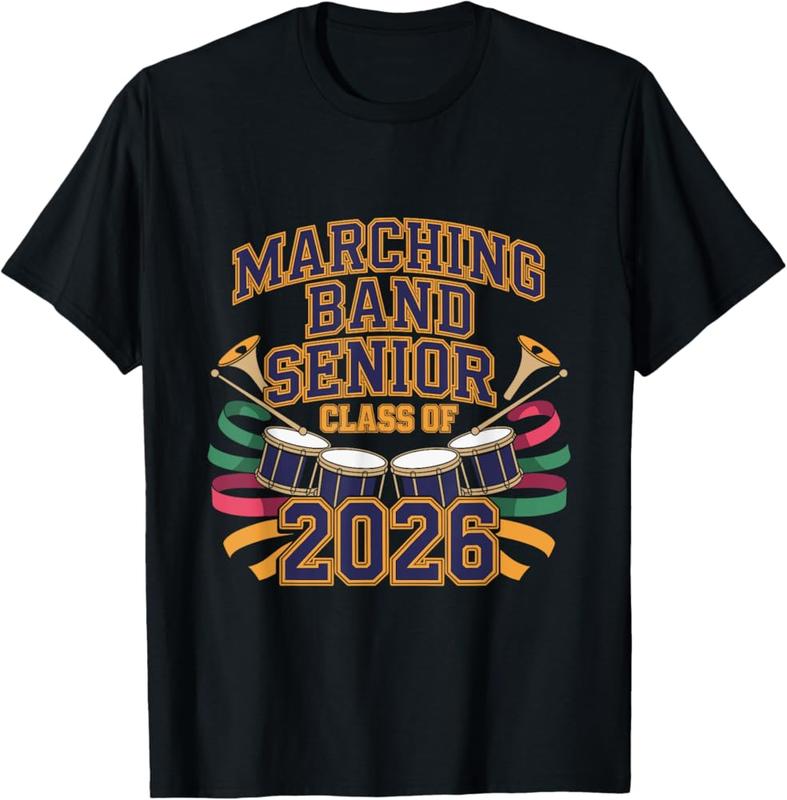 Marching Band Senior Class Of 2026 Percussion T-Shirt