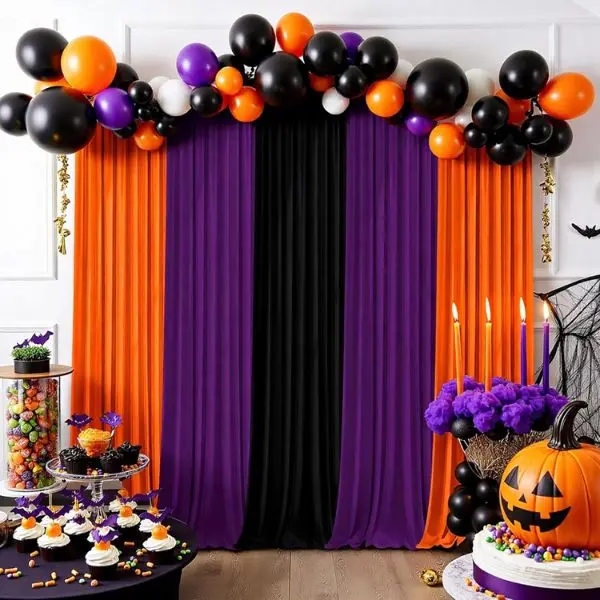 Halloween Backdrop 10×7FT, Halloween Party Decorations, Photo Booth Background, Halloween Party Backdrop for Haunted House, Spooky Wall Decor & Party Supplies