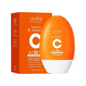 Vitamin C Glowing Makeup Base 50ml - UV Protection Sunscreen & Deep Moisturizing Radiance Primer for All Skin Types