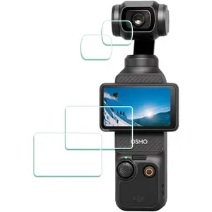 Lens Screen Protector for DJI Osmo Pocket 4 / Pocket 3 [2+2Pack], Tempered Glass Cover 0.3mm 9H Hardness Anti-Scrach Anti-Bubble
