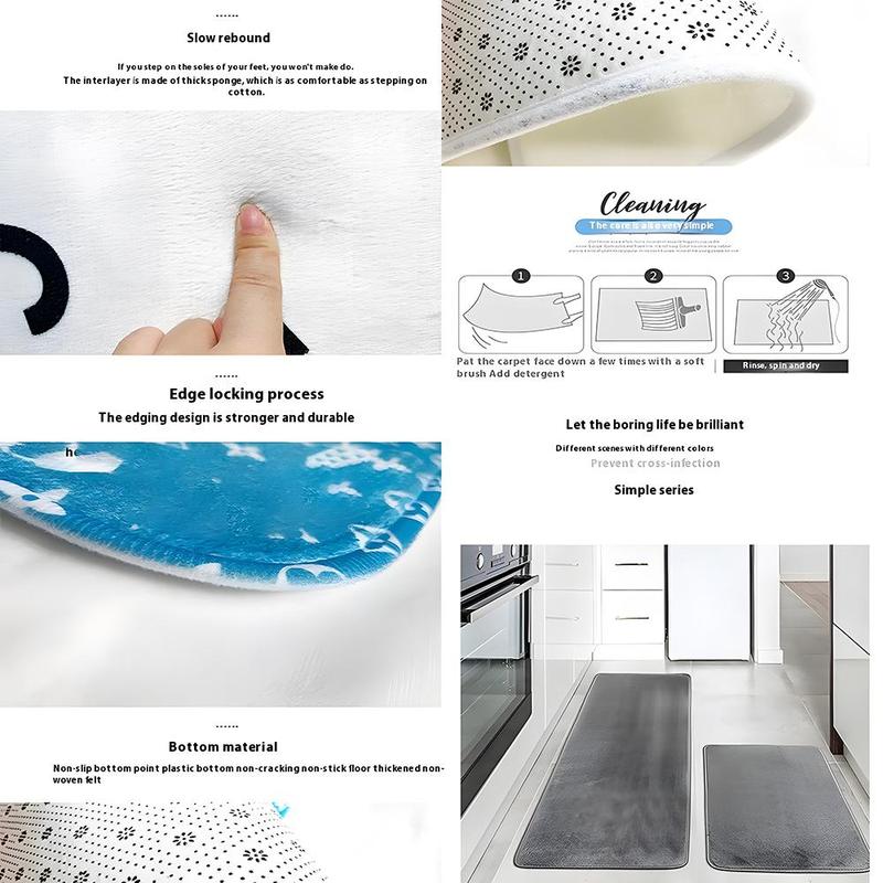 Classic Artwork T-Takashi Cool M-Murakami Floor Mat Flannel Rugs Soft Warmth Floor Mat Thickened Non-Slip for Room Home Decor Door Mat Strong Water Absorption Upgraded Anti-Slip Backing Easy to Clean