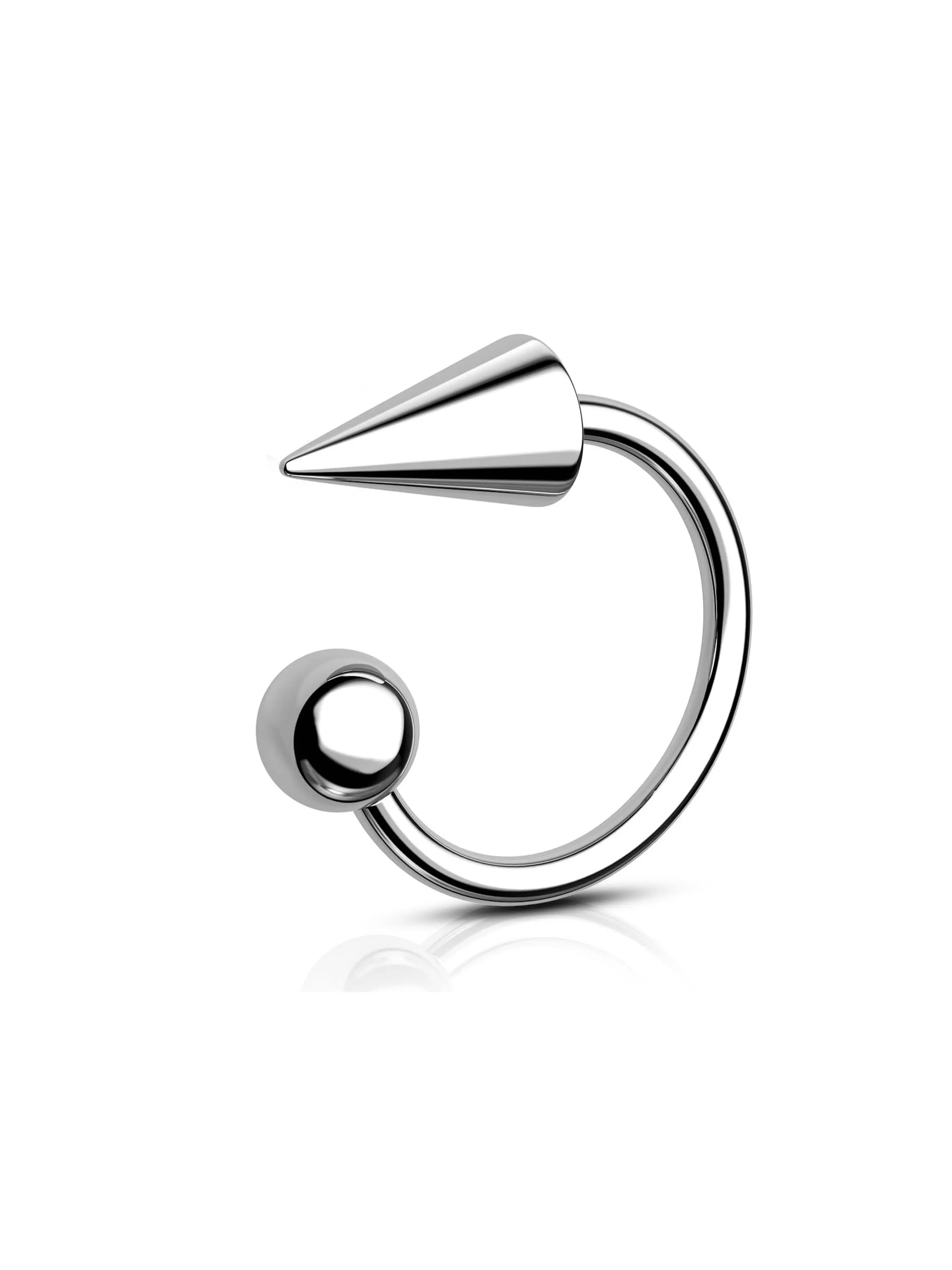 G23 Titanium Lip Rings Surgical Steel Non Tarnish Jewelry Body Jewelry Snake Bite Lip Jewelry 16g Spike Labret Rings 8mm 10mm 12mm Horseshoe Conch Hoop Earrings 16 Gauge Conch Piercing Jewelry Piercings Jewelry