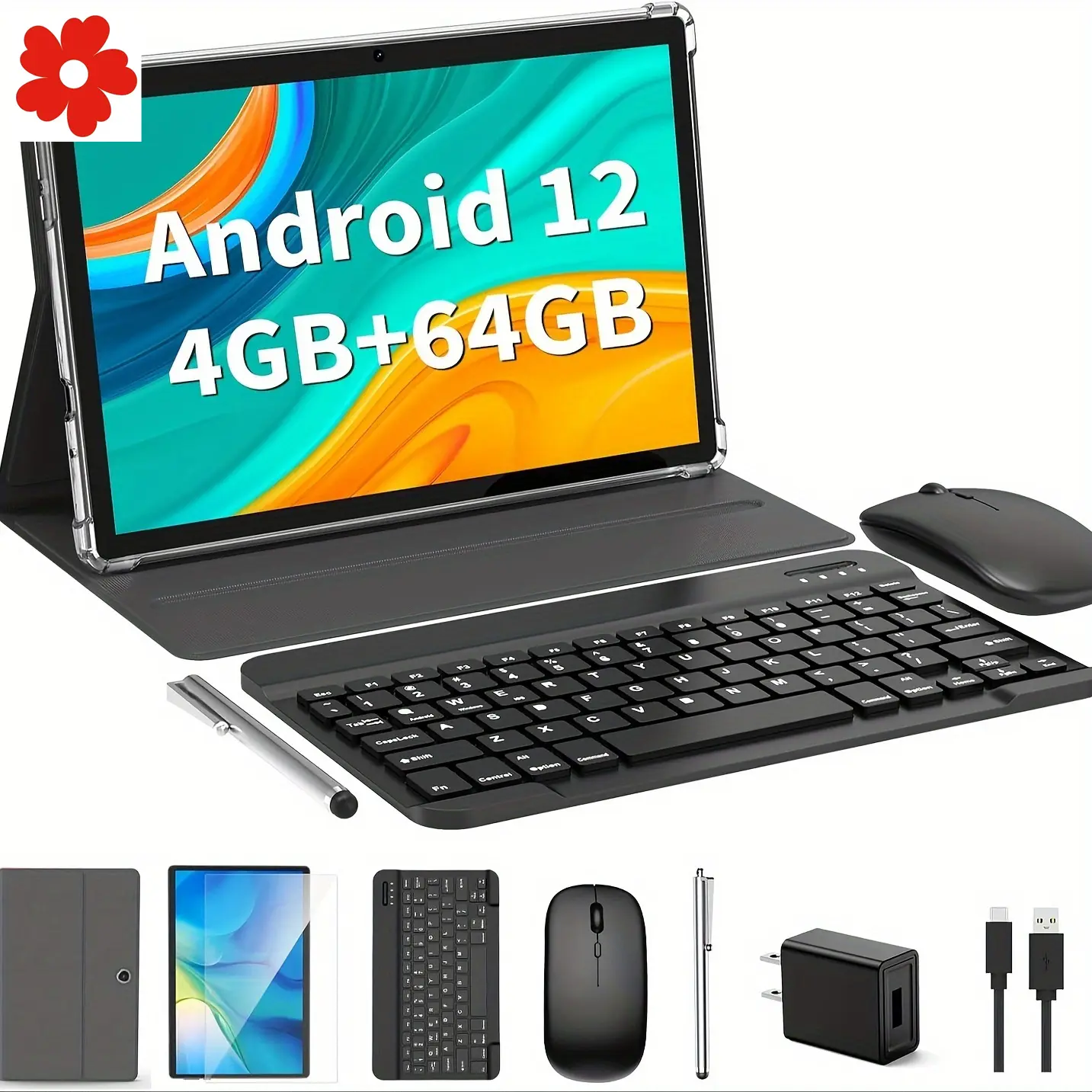 New Android Tablet Android 12 Tablet 1 Tablet Keyboard Mouse Keyboard & Mouse