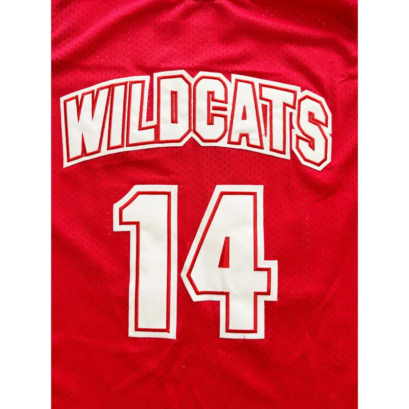 Men's #14 Wildcats High School Musical Troy Bolton Embroidered