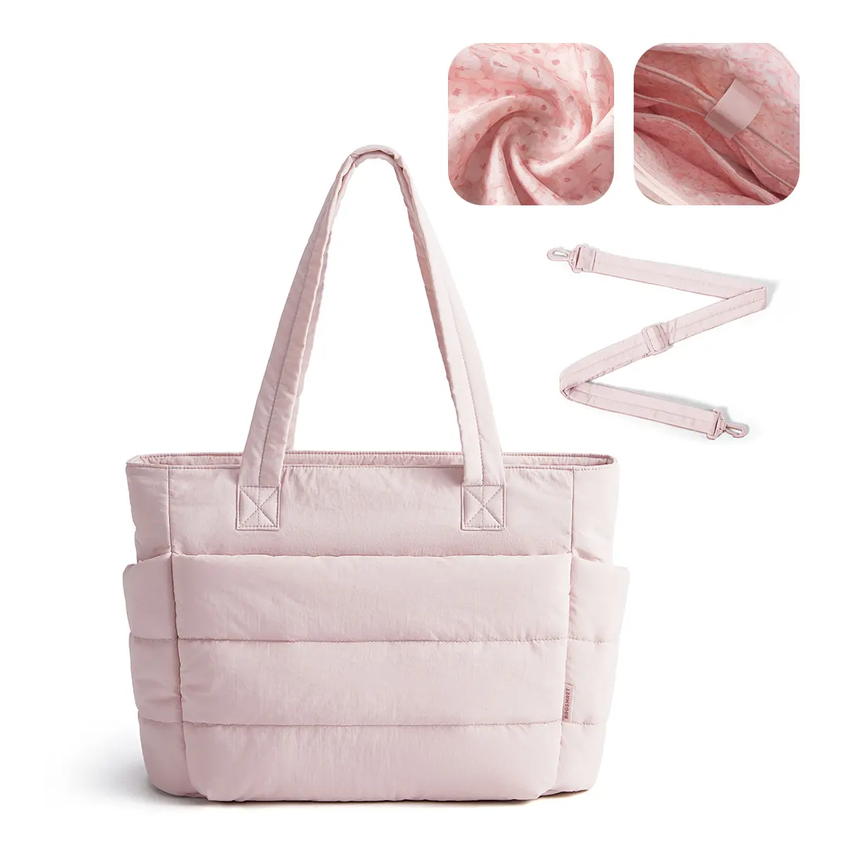 Pink-Floral Puffy Bubble-20L