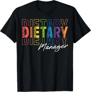 100% Cotton Dietary Manager Appreciation Leopard T-Shirt