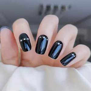 QUINNAS BLACK SPOTS SEMICURED UV GEL NAIL STICKER KIT【BUY ANY 2 NAIL KITS GET FREE UV LAMP】- NG200147