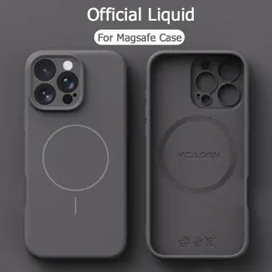 Original Liquid Soft Silicone For Magsafe Wireless Charge Magnetic Case For iPhone 16 Plus 15 14 13 12 Pro Max 11 Cover