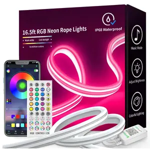 MartVilla DIY RGB Led Neon Rope Light with Remote Control & App Control