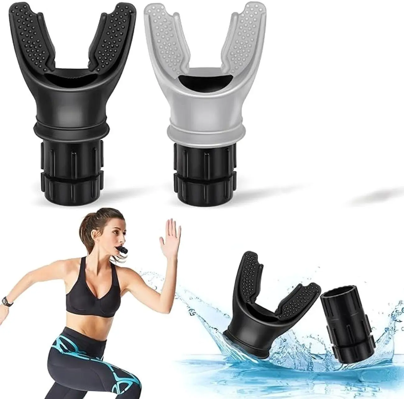 Breathing Trainer Tool, Adjustable Resistance Exercise Device, Portable Fitness Equipment for Daily Workout, Set of 2