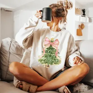Christmas tree bow shirt, women’s Christmas sports shirt, Christmas tree T-shirt, Christmas etiquette Christmas shirt GARMENTARY