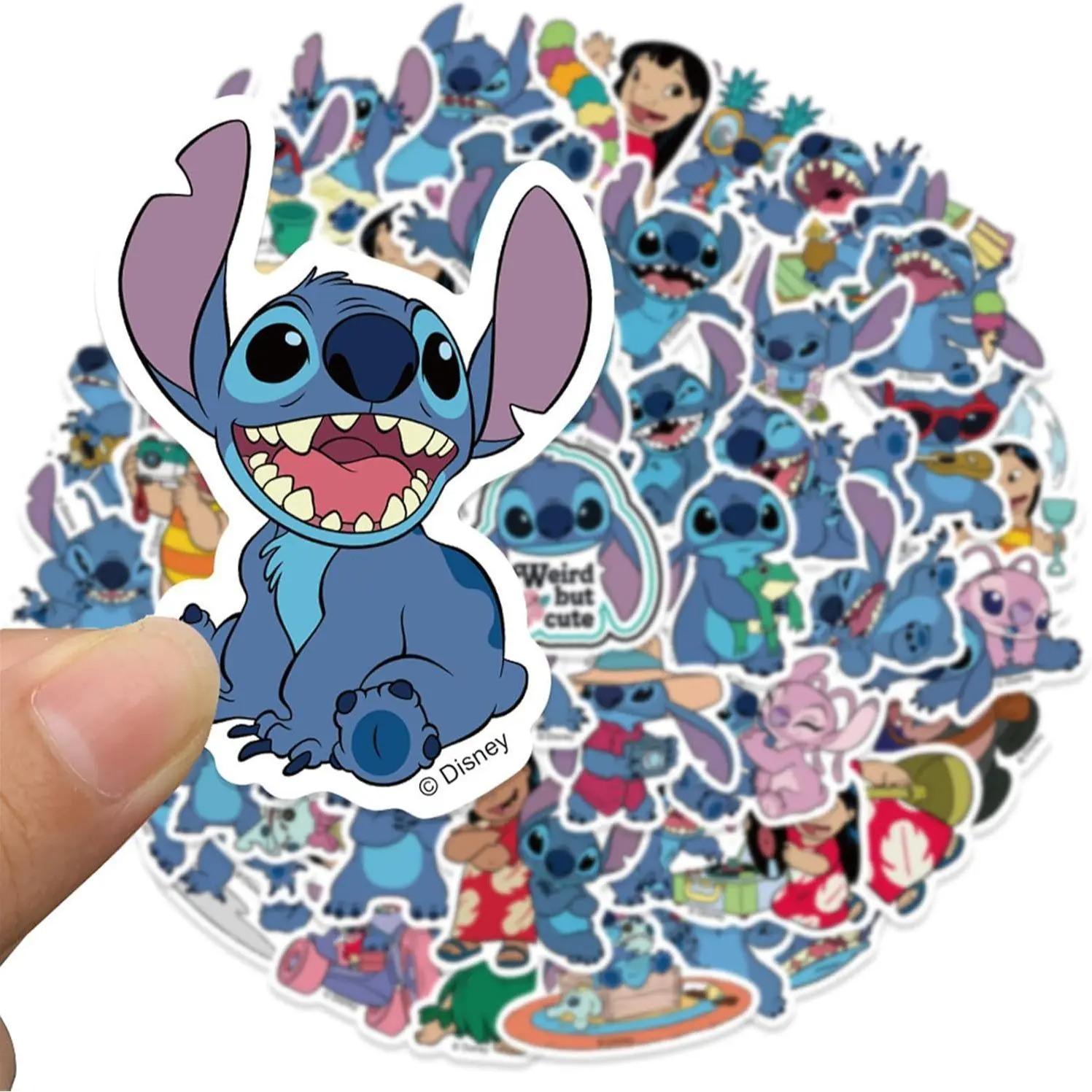 50 Cute Waterproof Disney Stitch Stickers, DIY Stickers Suitable for water bottles, laptops, and cute room decor.