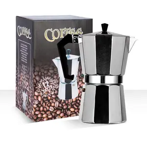 Moka Express: Iconic Stovetop Espresso Maker, Makes Real Italian Coffee, Moka Pot 9 Cups (14 Oz - 420 Ml), Aluminium, Silver