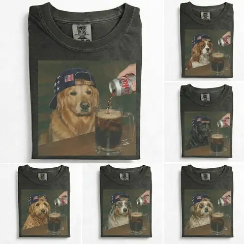 Comfort Colors 50+ Dog Breeds Available Diet Coke 4th of July Shirt, Vintage 90s Funny Edgy Dog Meme Tee, Unisex Fit Design, Casual Streetwear, Gift for Dog Lovers