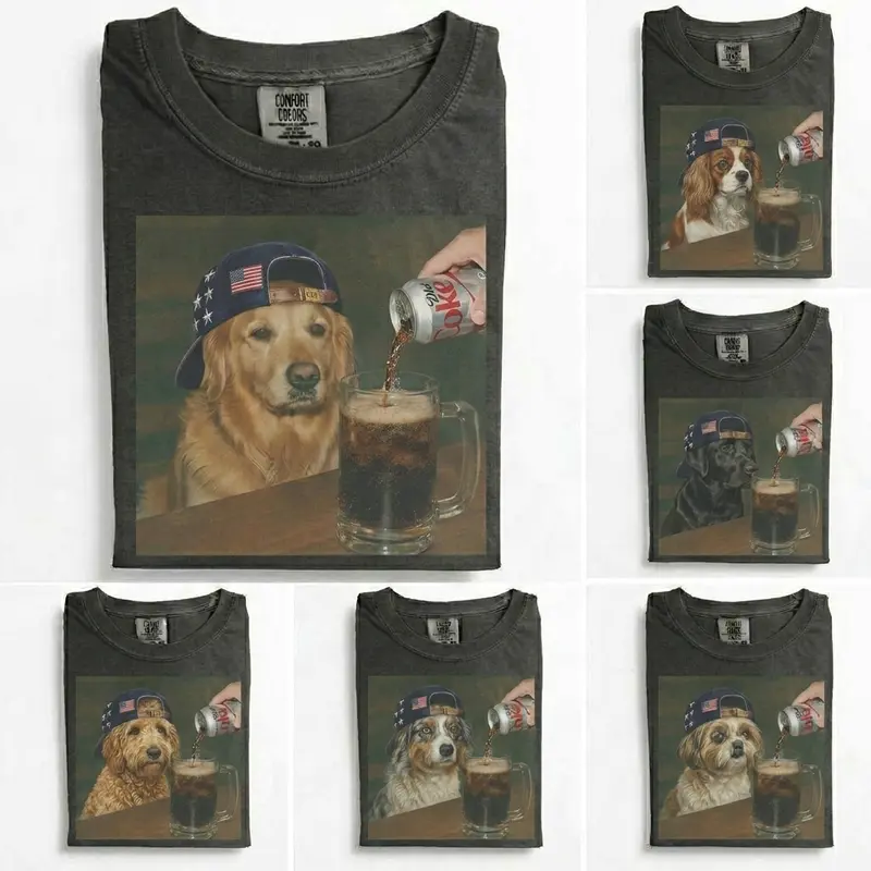 Comfort Colors 50+ Dog Breeds Available Diet Coke 4th of July Shirt, Vintage 90s Funny Edgy Dog Meme Tee, Unisex Fit Design, Casual Streetwear, Gift for Dog Lovers
