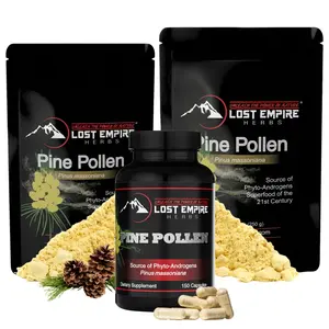 Pine Pollen Powder and Capsules - For Optimum Hormone Health, Energy, Fitness, Nutrition - Dietary Supplement