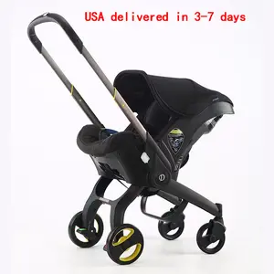 Baby Stroller Car Seat Newborn Lightweight Pram Cart Two-way With Easy Foldable 3 in 1 Adjustable Height Bassinet