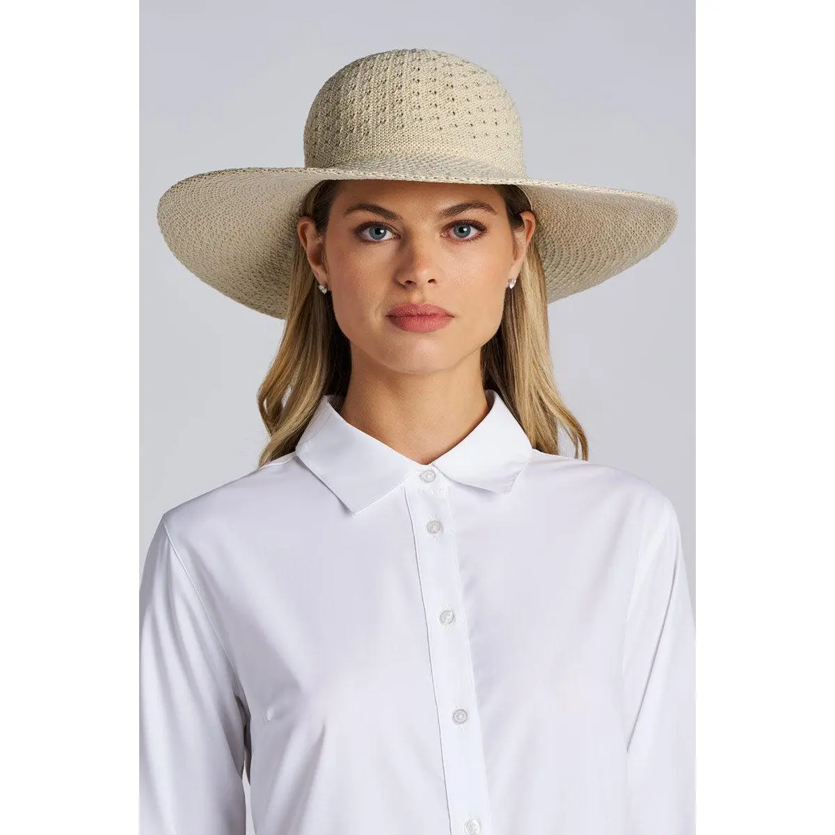 Perla Packable Wide Brim Hat | Natural